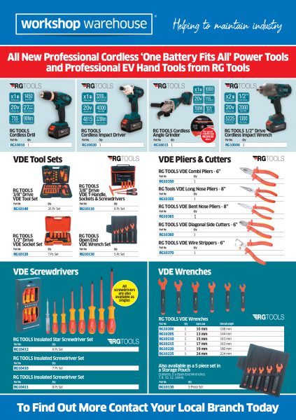 RG Tools Cordless Power Tools and VDE Tools 224x318mm Leaflet