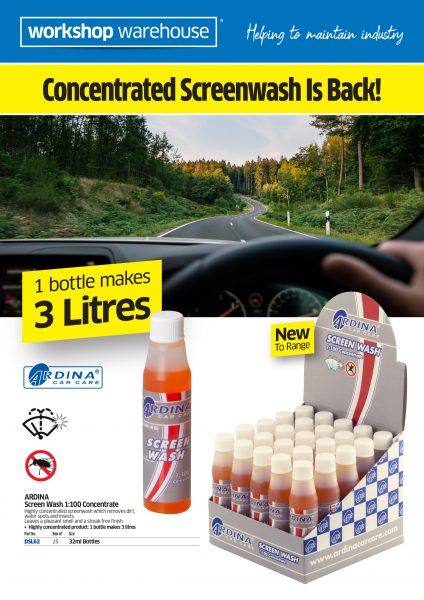 Concentrated Screen Wash A4 Leaflet