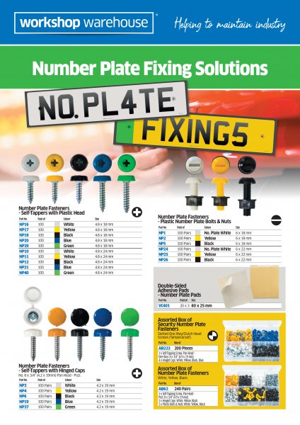 Number Plate Fixings A4 Leaflet