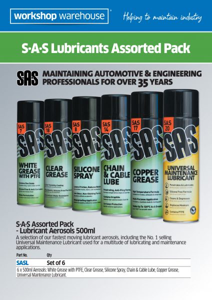 SAS Lubricants Assorted Pack Flyer