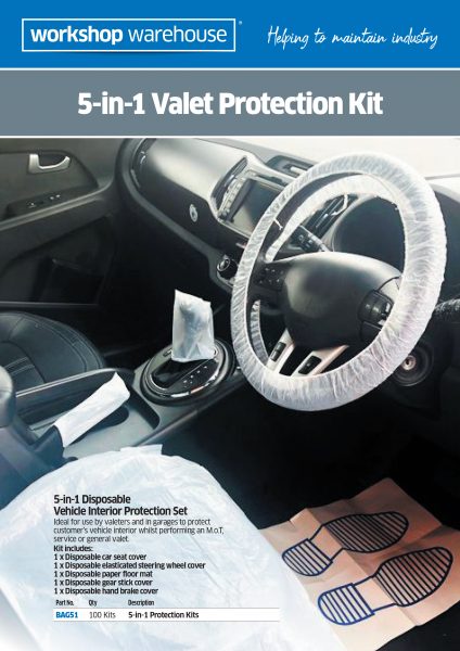 5-in-1 Disposable Vehicle Interior Protection Set Flyer & Social Media Asset