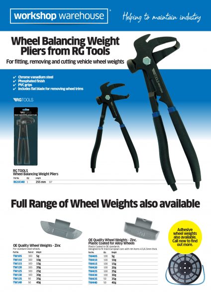 RG Tools Wheel Weight Pliers and Wheel Weights Flyer