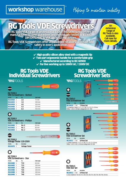 RG VDE Screwdrivers Flyer