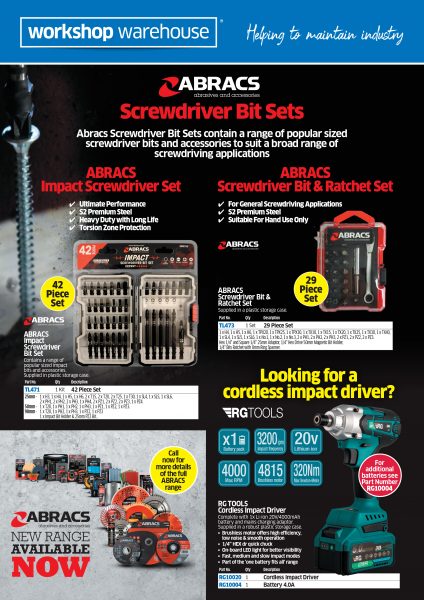 Abracs Screwdriver Bits & RG Impact Driver Flyer
