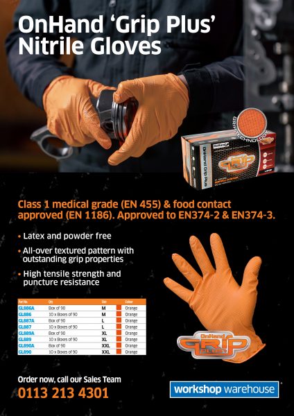 On Hand Orange Nitrile Gloves Asset Pack  (Email, LinkedIn, A4 Leaflet)