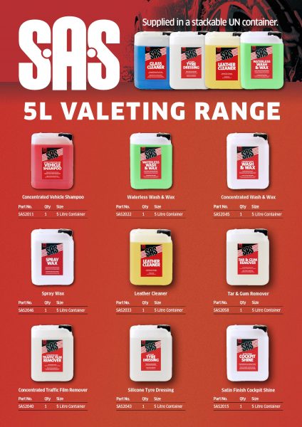 SAS 5L Valeting Range Assets